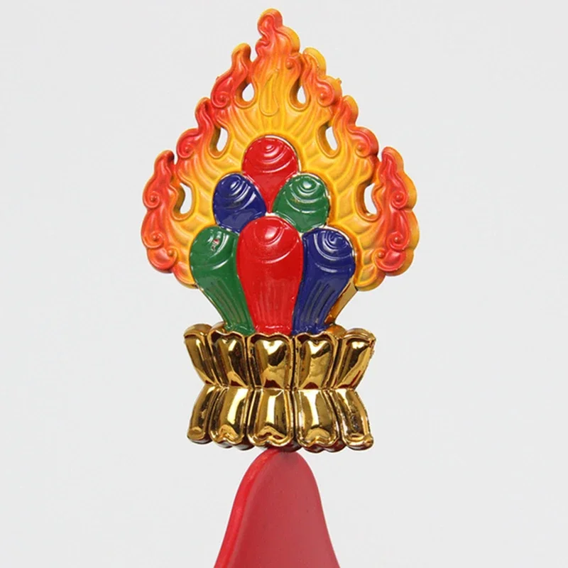 Coloured Drawing Tibetan Resin Handicraft Eight Auspicious Painting Tantric Five Organizer Buddhist Desktop Altars Decorative - view 5