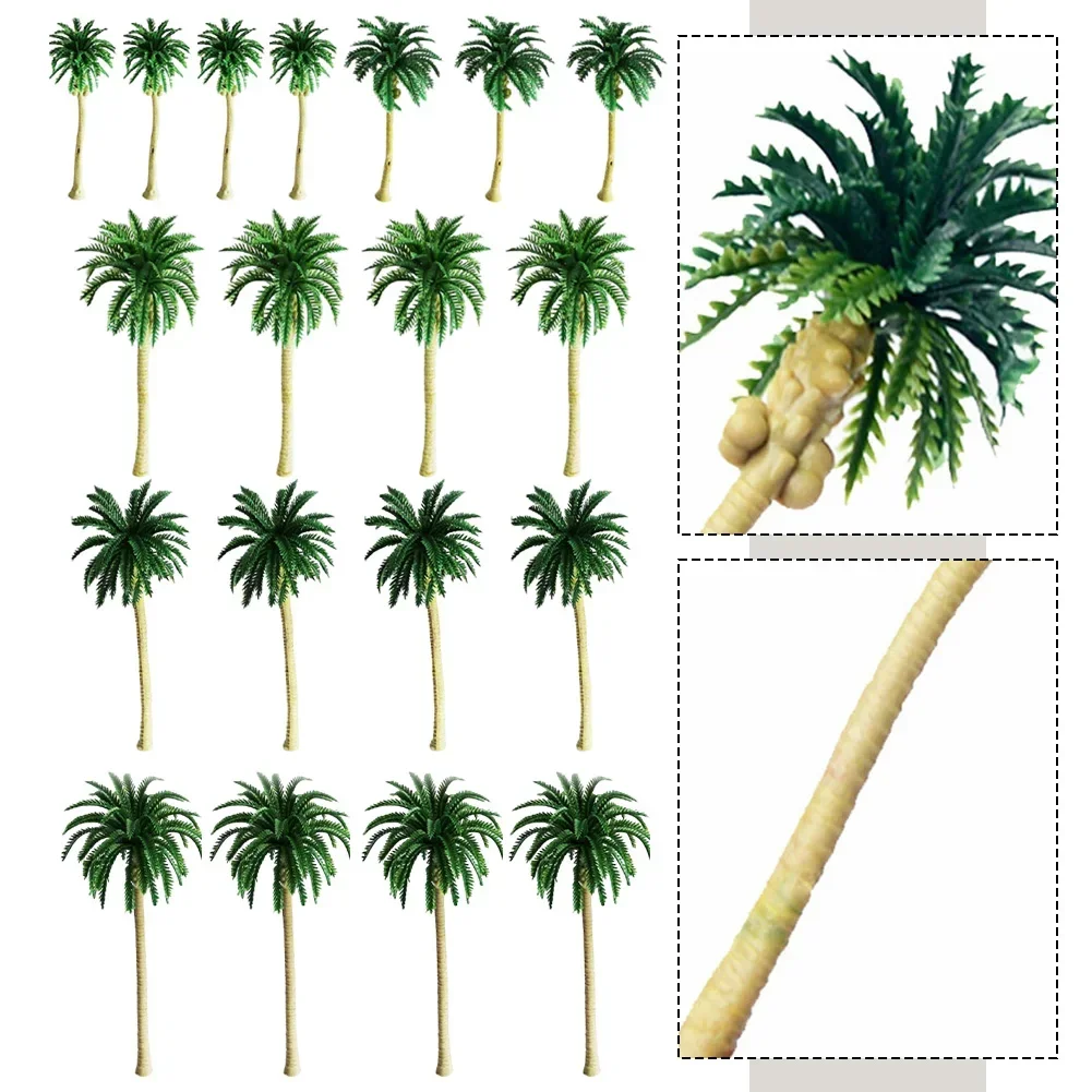 

18pcs Mini Palm Tree Model Set For Cake Decoration DIY Landscape Projects DIY Accessories Sandtable Decor Architectural Model