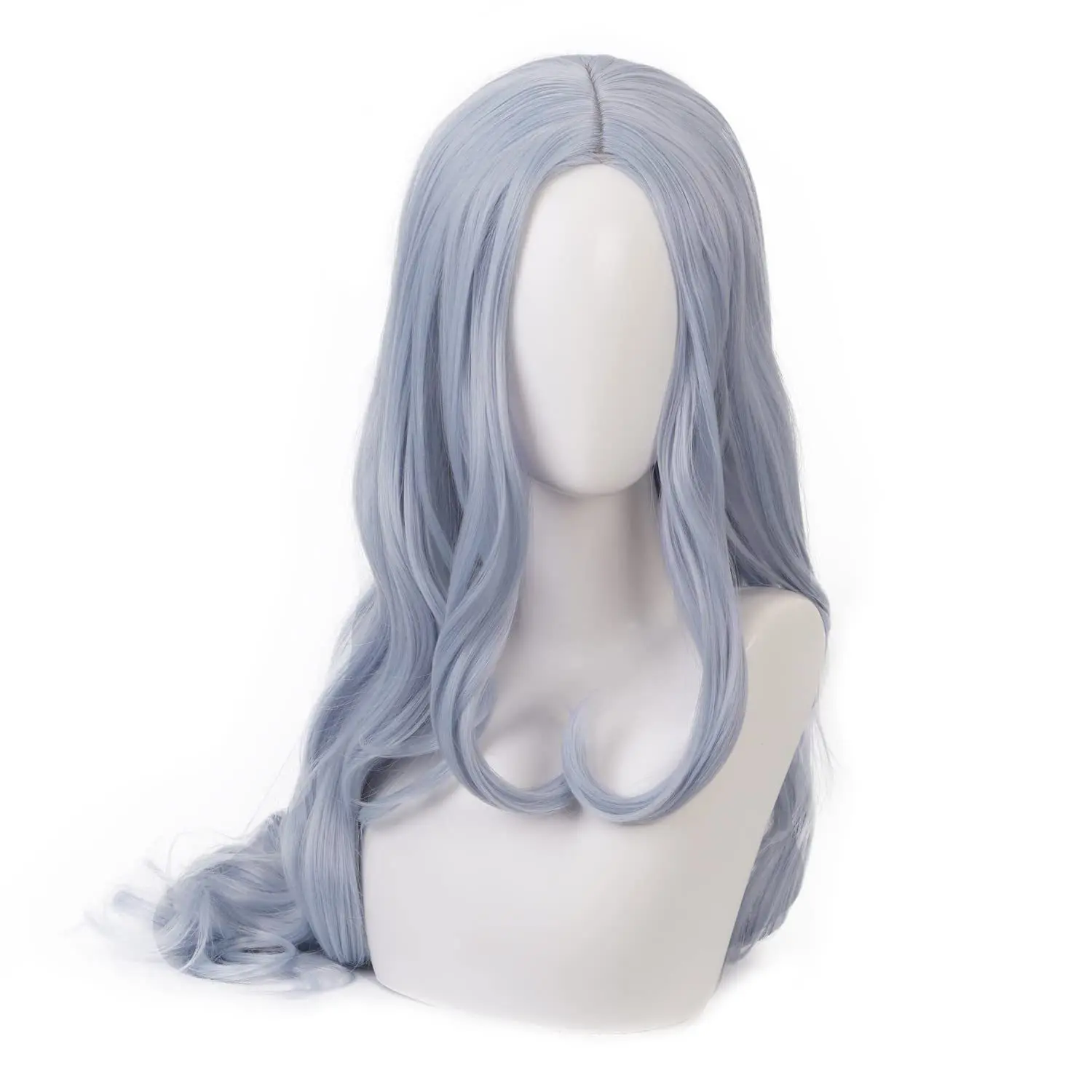 

My Hero Academia Season 4 Cospay Costume Badiri Long Grayish Blue Wavy Wig Cosplay Wig For Sale