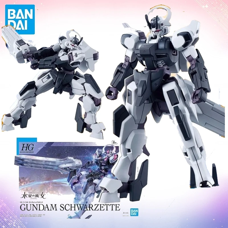 Bandai Original GUNDAM SCHWARZETTE HG 1/144 Anime Actionfigur Roboter-Bausatz Gunpla Sammlerstücke