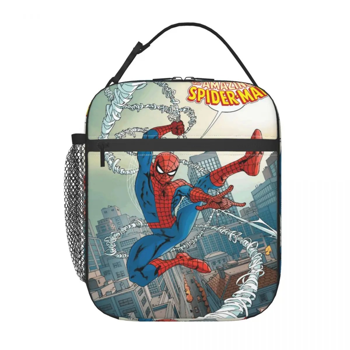 

Изолированная сумка для обедов Marvel Spider-Man, подходит для работы и учебы, герметичный и сохраняющий холод контейнер для еды Avengers.