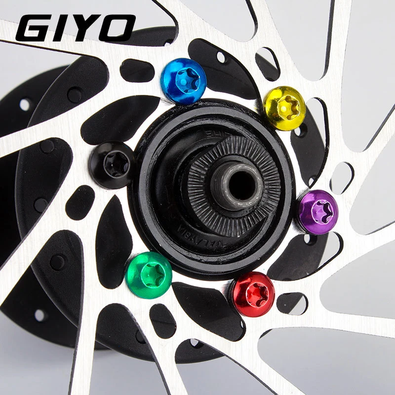 12pcs Bicycle Disc Brake Rotor Torx Bolts T25 M5x10mm Stainless Steel Road Bike Fixing Screw Colorful Cycling Accessory MTB Part