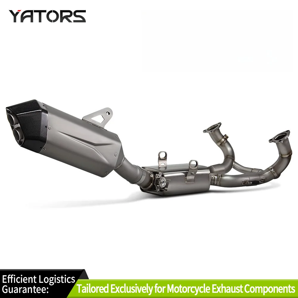 Motorcycle Exhaust Pipe for BMW R1300GS Adventure Titanium Full Exhaust System with Manual Valve Control Box