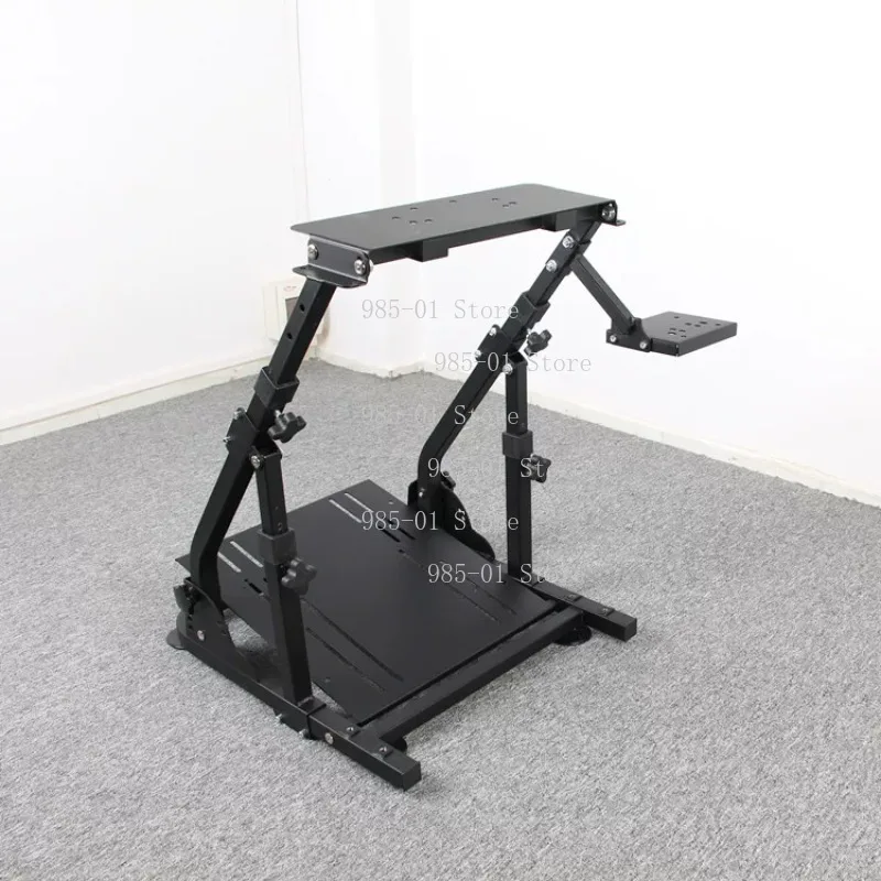 Folding Racing Simulator Steering Wheel Bracket, Reinforced Mounting Panel for Improved Stability