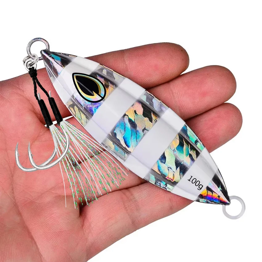 1PC Slow Jig 40g 60g 80g 100g Przynęta wędkarska Casting Jigging Bait Spoon Metal Fish Saltwater Artificial Hard Bait Tackle
