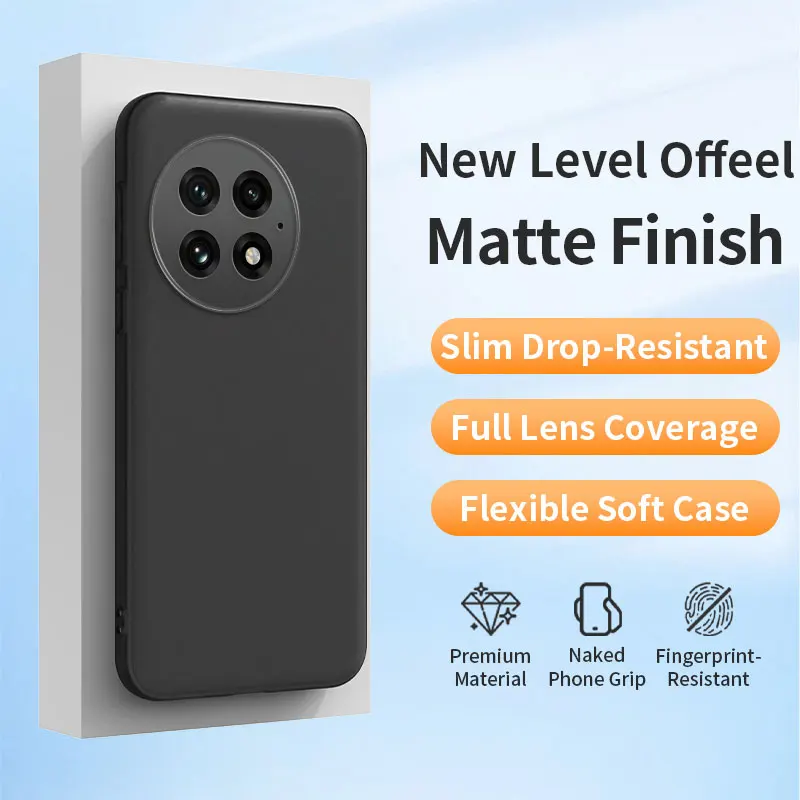 Coque de téléphone en silicone TPU ultra-fine et souple pour Oneplus 15 15R 13 13S 13R 12 12R 11 11R Turbo 6 6V, revêtement en caoutchouc mat antichoc