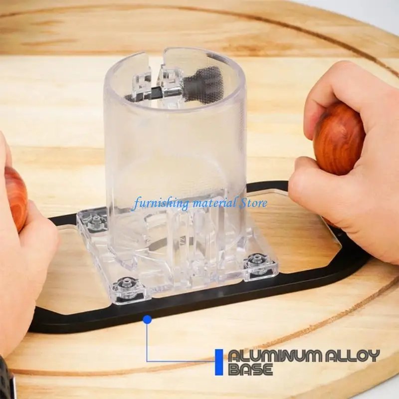 Y5GD Clear Acrylic Trimmers Base Stabilizers Suitable For 65mm Routers Aluminum Frame And Handle Enhancing Control