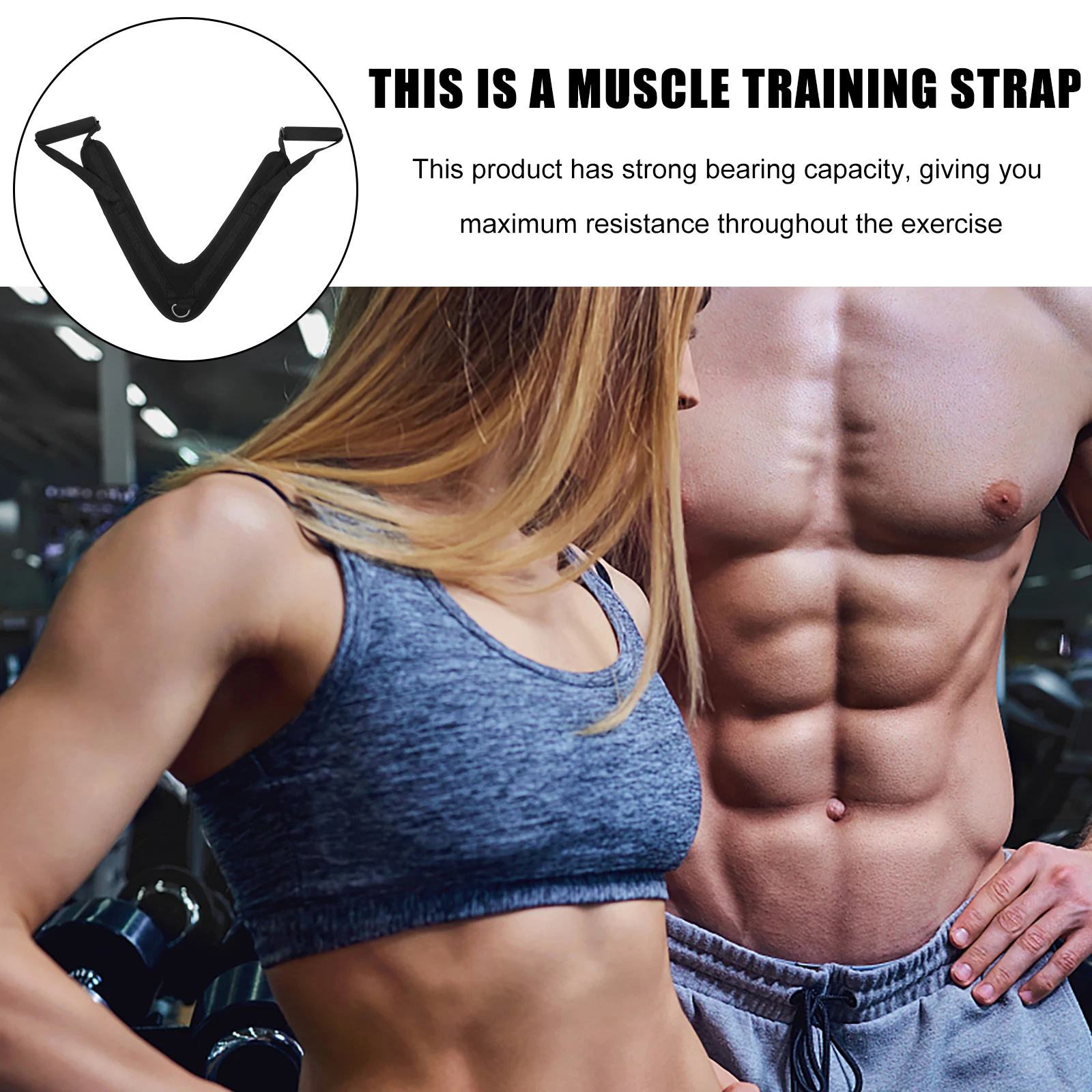 

3pcs Triangular Shoulder Straps Heavy Duty Arm Strength Trainer Home Gym Workout Resistance Band Pull Down Cord Tricep for Wrist