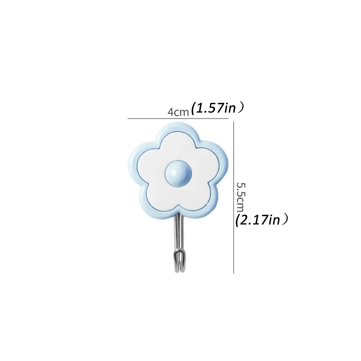 5pcs Cute Flower Utility Hooks  Kitchen Strong Hook Wall Hangers Without Nails Self Adhesive Key Holder Wall Decor Dorm Hooks