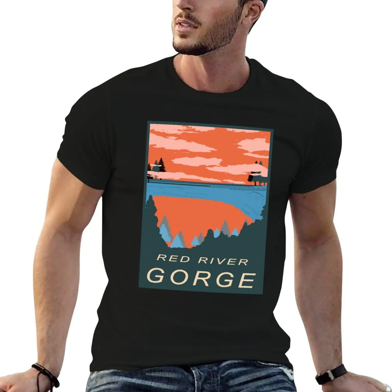 Daniel Boone National Forest T-Shirt Basic Solid Color Short Sleeve T-Shirt