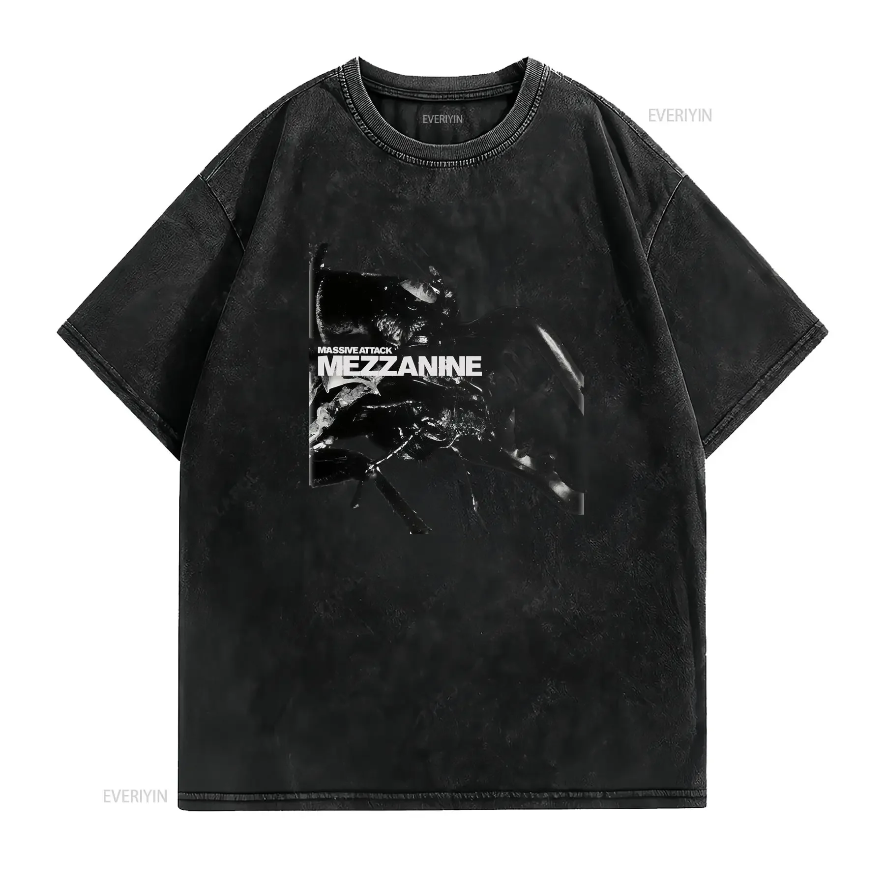 Massive Attack Mezzanine 1998 T Shirt Retro HOt vintage Washed Soft Stretched Casual Unisex Breathable fashion Slightly