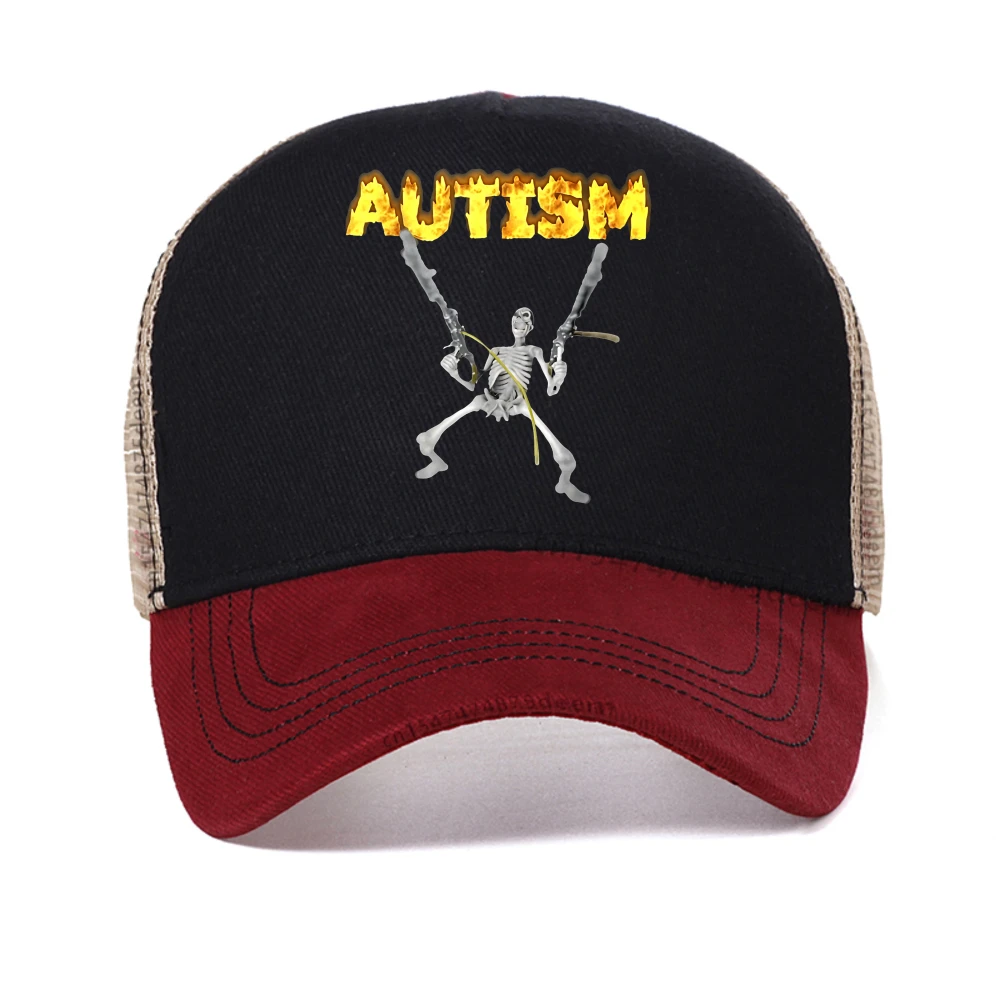 

Autism Meme baseball cap Funny Humor Introvert Gift Awareness Neurodivergent caps Men Women Summer snapback hat mesh sun hats