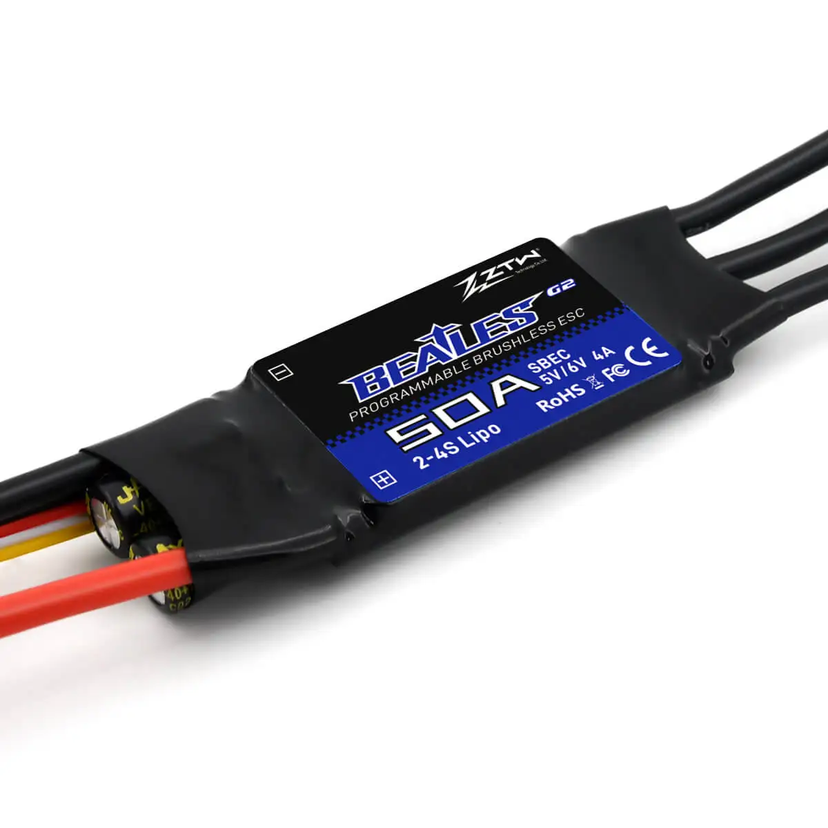 ZTW Beatles G2 20A 30A 40A 50A 60A 70A 80A G2 ESC 2 to 4S with 5V/2A SBEC Output for RC Fixed Wing Airplane Multicopter