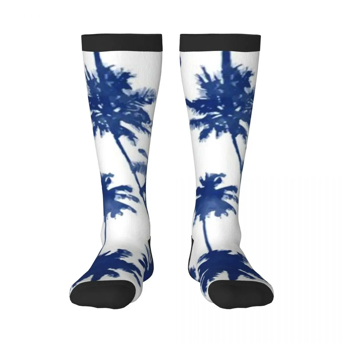 Stockings Funny Autumn Casual Warm Socks Palm Tree Beach Soft Winter Knee High Socks