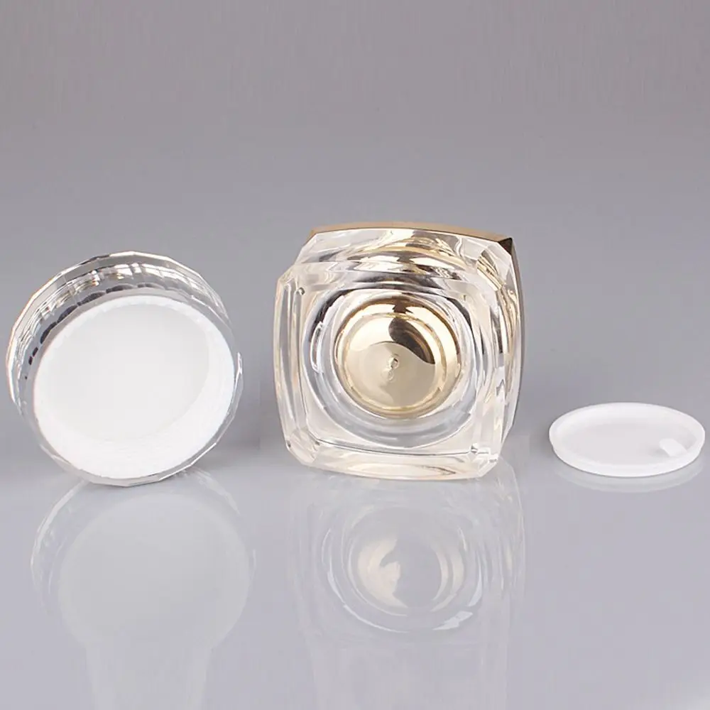 5g 10g 20g 30g 50g Thickened Transparent Empty Makeup Jar Square Portable Eye Cream Packaging Jar Refillable Cosmetic Container