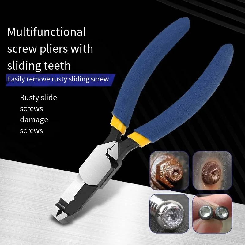 

1 PCS Multi Functional Pliers Can Be Used To Remove Rusty Sliding And Damaged Screws Anti Slip Handle For Removing Nail Pliers