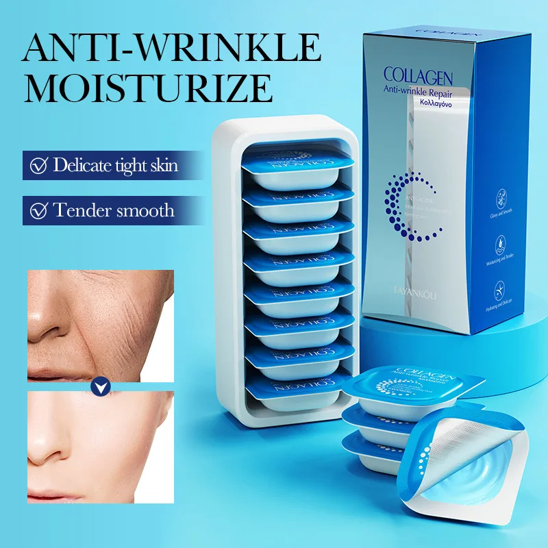 Collagen anti-wrinkle repair and moisturizing small pudding facial mask, hydrating and whitening nourishing facial mask