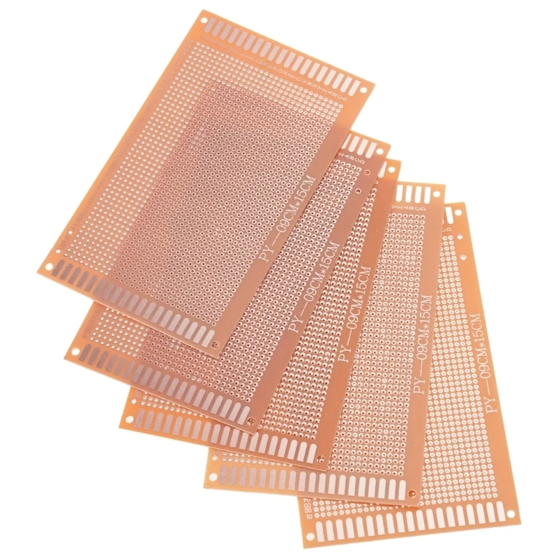 Q5WD 5 Piece Flame Retardant Single Side Copper Clad Board Solder Friendly Circuit Board Suitable for Circuit Designs