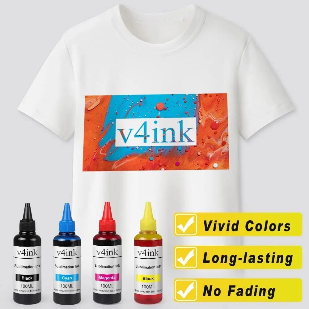 v4ink Sublimation Refill Ink Kit (4 PK) for C88 ET2650 ET2720 ET2750 ET2760