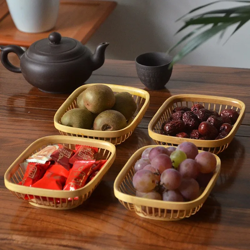 Bamboo Refreshments Fruit Snacks Dried Fruit Plate Snack Basket Hotel Homestay Tea Room Household Accessories