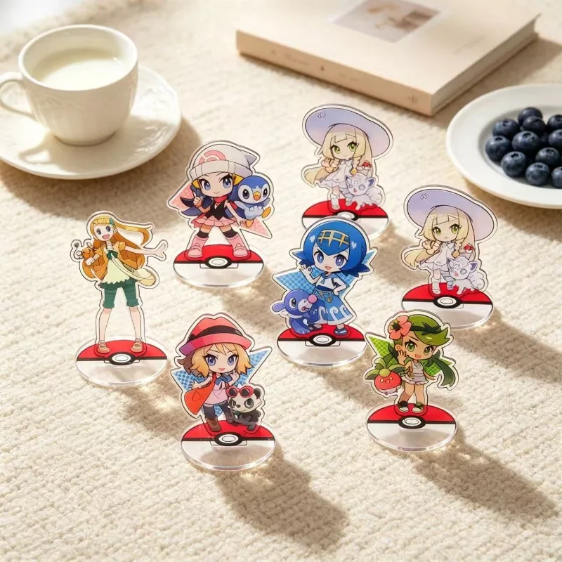 Standing Sign for Pokemon Black Cat Super Togepi Pink Fairy Stand Green Gardevoir Pink Fox Halloween Girl Standpokemon Acrylic