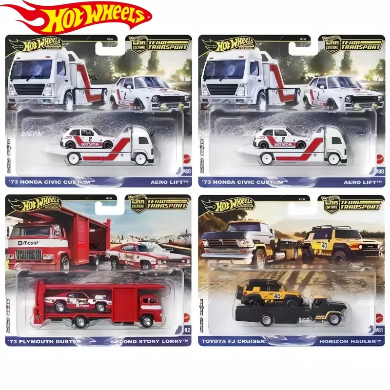 

Hot Wheels 1:64 Team Transport Toy Set - Die-Cast Vehicle Case with Toyota Honda Plymouth Models Perfect Birthday Gift for Kids