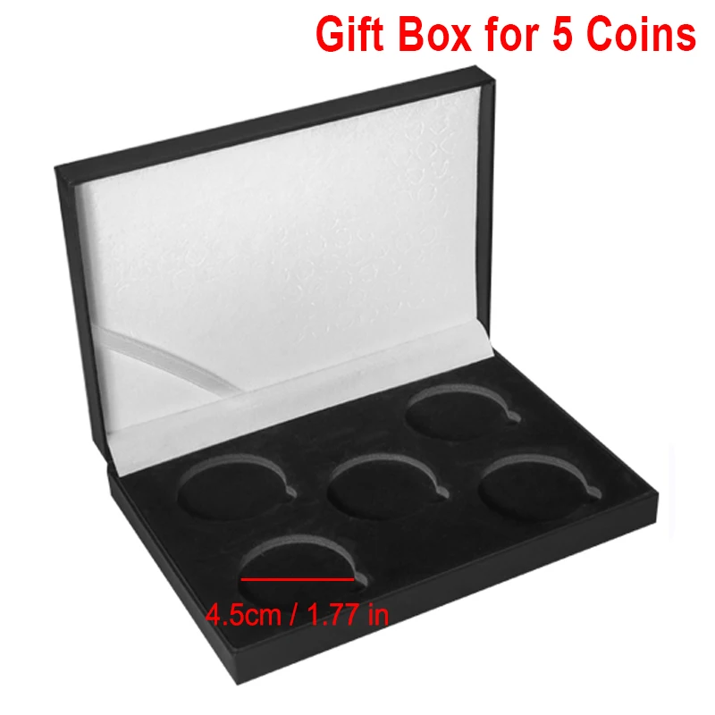 Collectible Coins Holder Challenge Medal Coin Display Case Black Storage Gift Box for Home Decor Desk Organizer For Collectors,