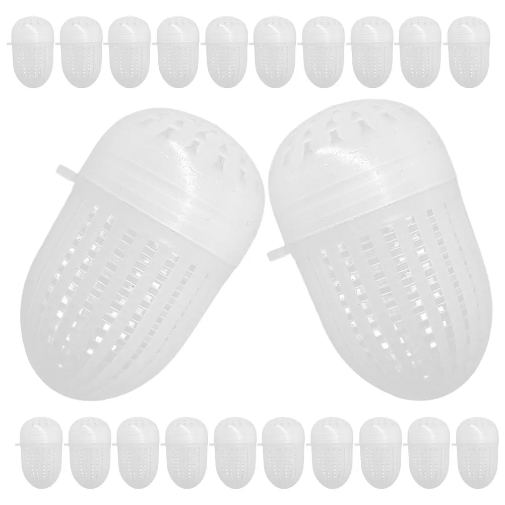 

50pcs Bait Ball Fishing Soft Baits Lures Feeder Cage Supplies Lobster Basket Net Plastic Sturdy Hollow Design Outdoor Carp