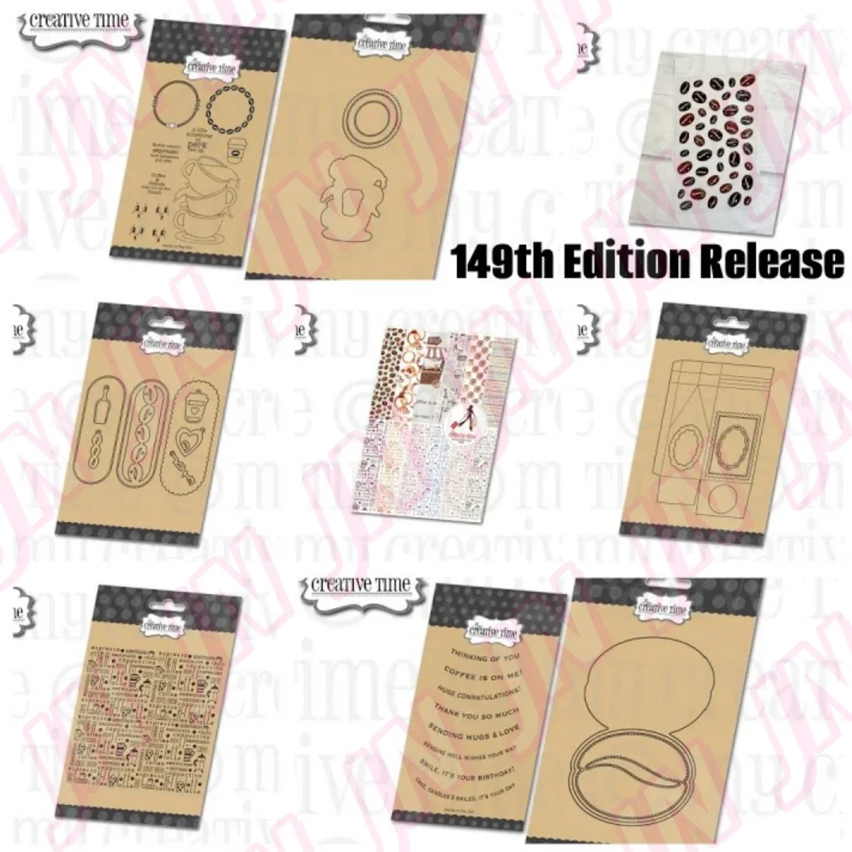 

Scrapbooking 149th Edition Release Coffee Cup Diy Metal Cutting Dies Clear Stamps Press Plates Paper Card Album Embossing Craft