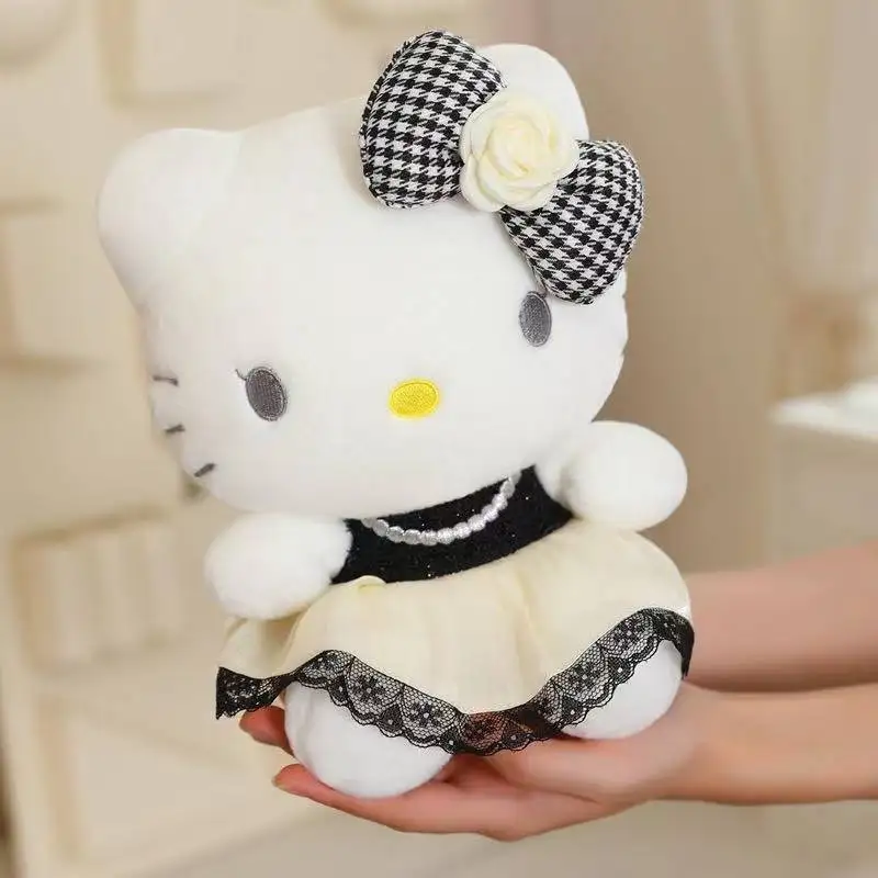 Latest socialite Hello Kitty backpack keychain pendant doll Kawaii stuffed plush toy figurine cartoon anime cute gift Christmas
