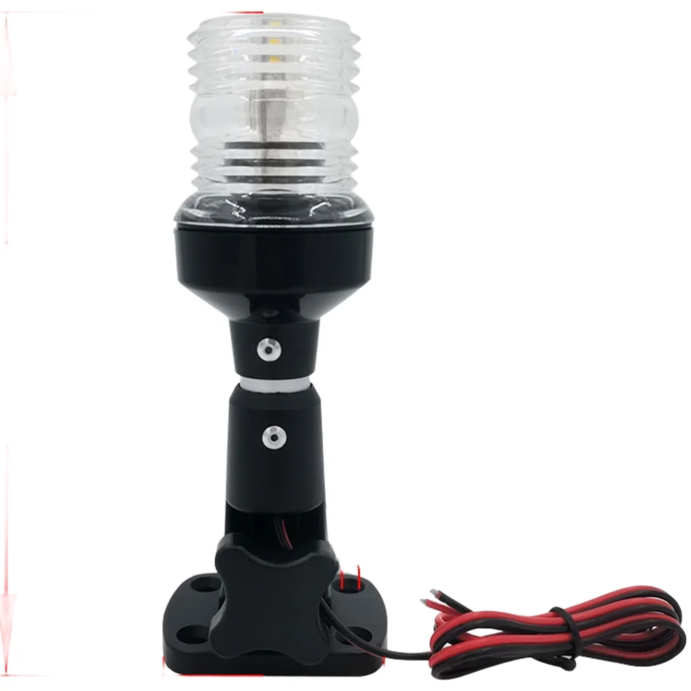 

6 Inch LED All Round Navigation Light for Marine Applications with Adjustable Swivel Base and Aluminum Pole Mount