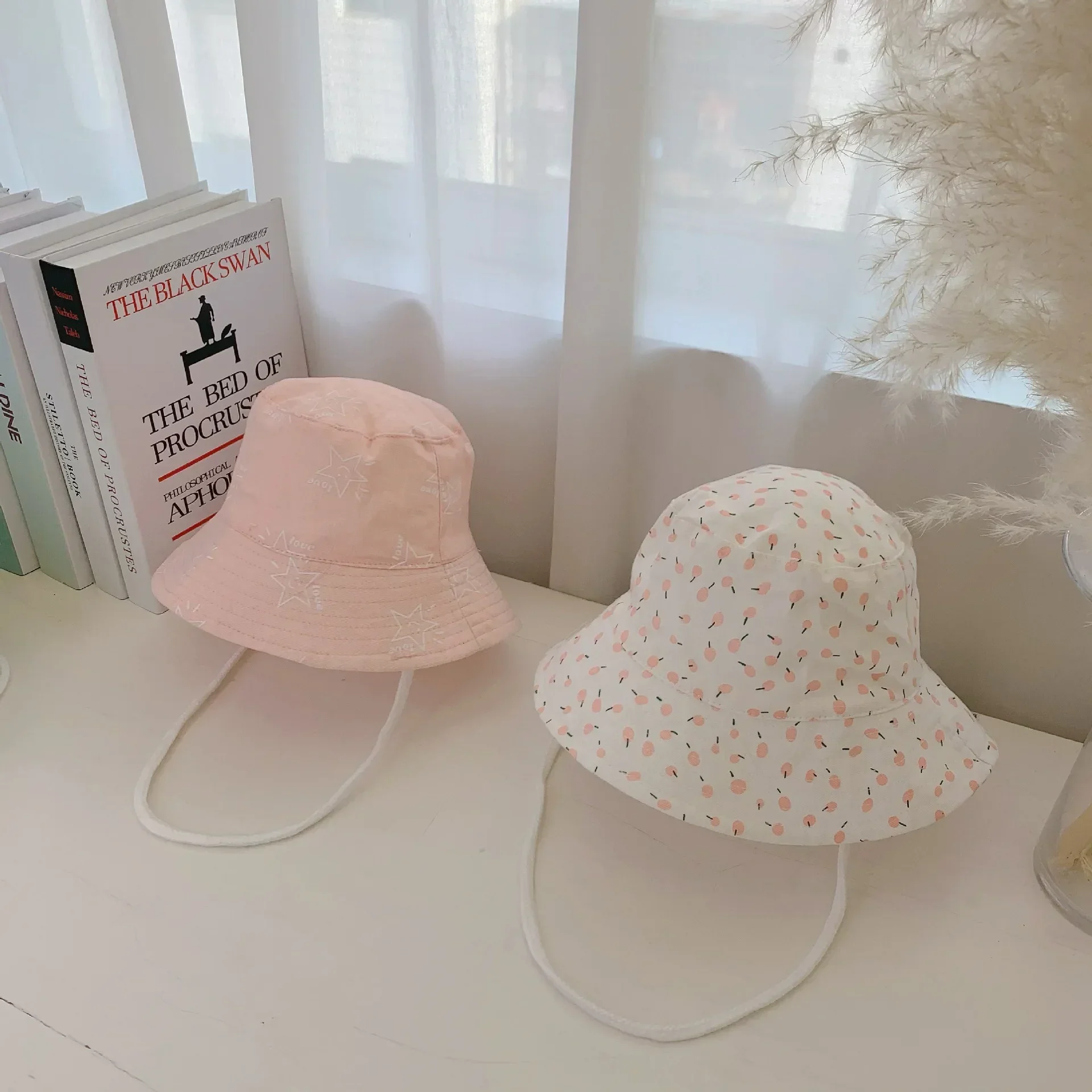 

Korean Sweet Baby Girl Bucket Hat Spring Baby Boys Girls Sun Hat Cute Star Wide Brim Infant Toddler Kids Fisherman Panama Cap