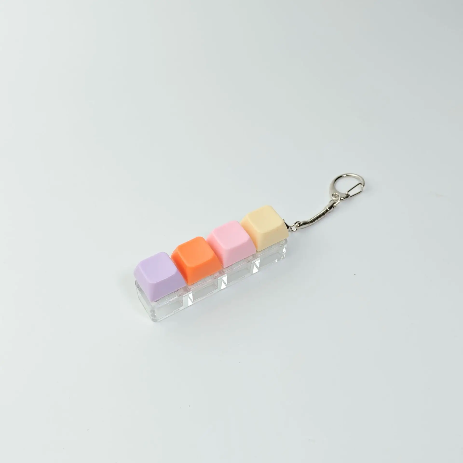 Portable Anti-Stress Light-Up Keyboard Key Fidget Toy 4/9 Button Finger Pinch Game Pressure Reducing Keychain for Stress Relief