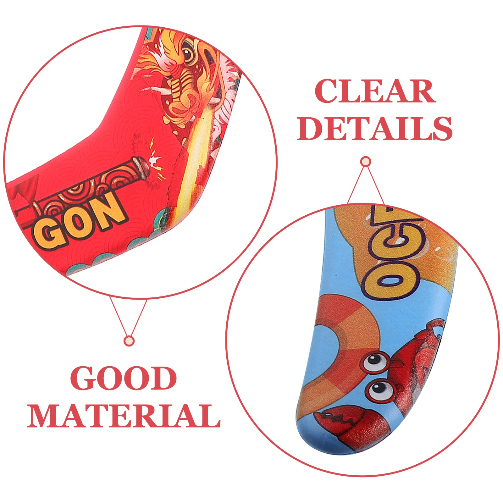 Boomerang Buitensporten Vliegend speelgoed Kleurrijke boemerangs Draagbaar schijfplezier