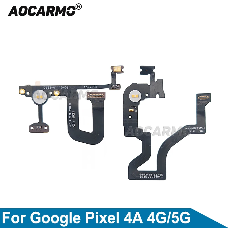 Aocarmo Cho Google Pixel 4A 4G 5G Flash Cảm Biến Cảm Ứng Có Micro Cổng Kết Nối Cáp Mềm Replacemnt Phần