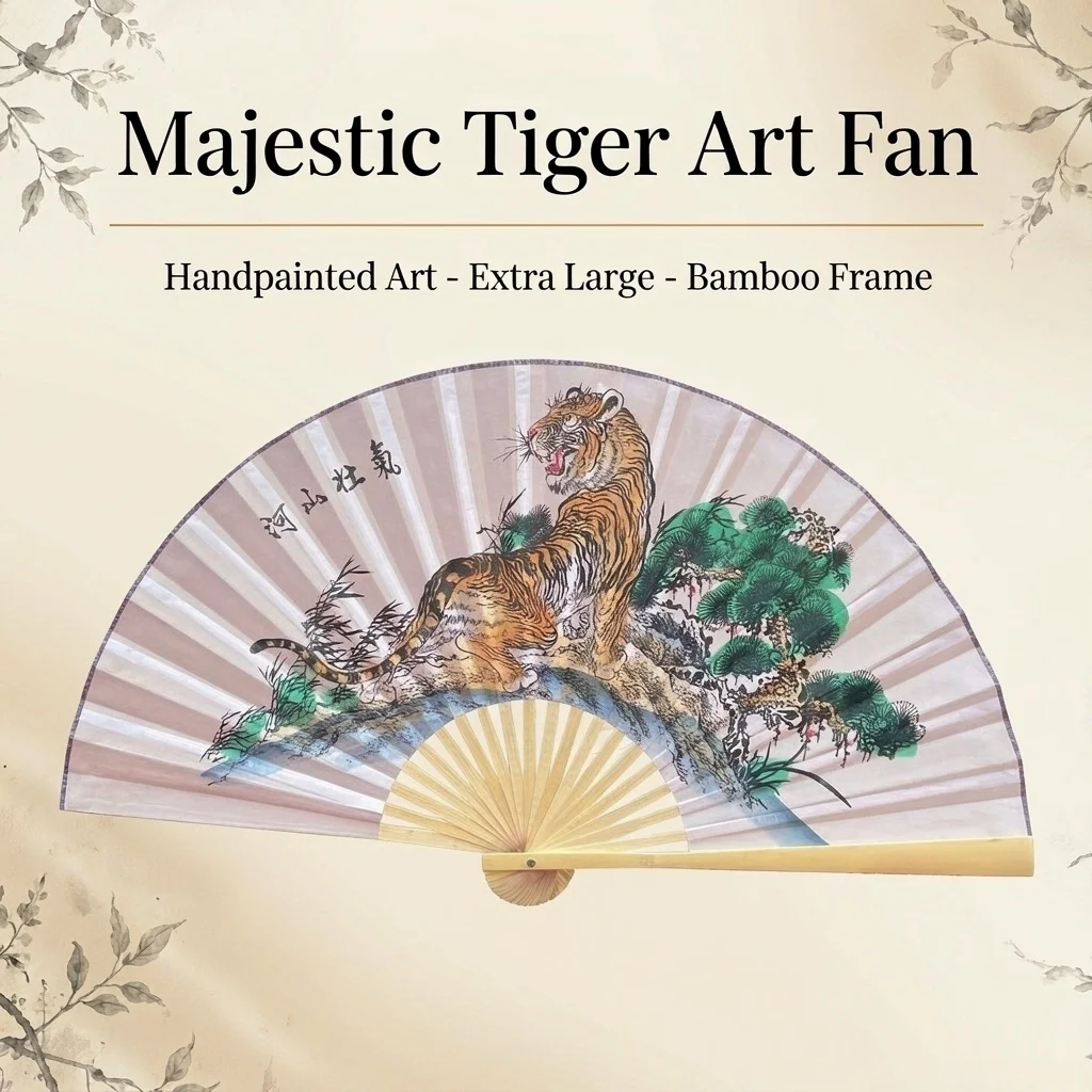 Handmade Large Folding Fan Wall Decor Red Plum Blossom Chinese Calligraphy New Chinese Style Living Room Teahouse Decor