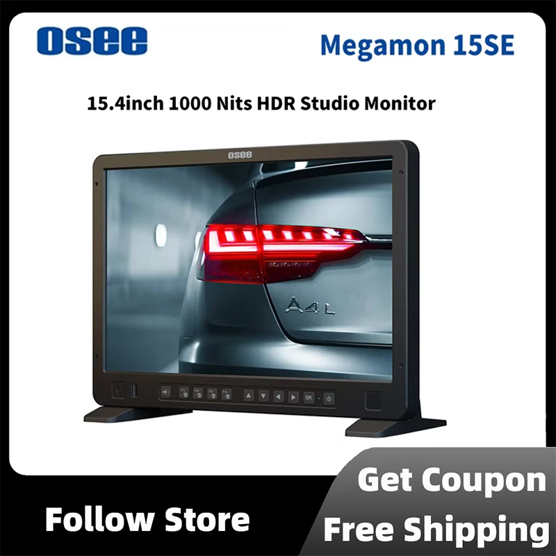 

OSEE Megamon 15SE 15.4inch Monitor 10bit 1000nits HDR Display Field Studio Production Monitor Kit for Pro Video Switcher