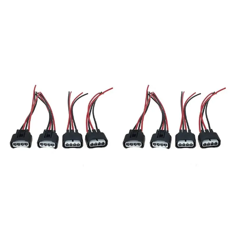 Strict 8PCS Ignition Coil Female Connector Plug Harness Pigtail 2AZFE1ZZFE For HS250H Pontiac Camry Corolla RAV4