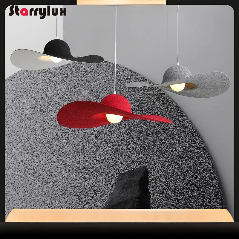 

Danish Designer Art Pendant Light Nordic Semi-Circle Felt Lamp Modern Luxury Living Dining Room