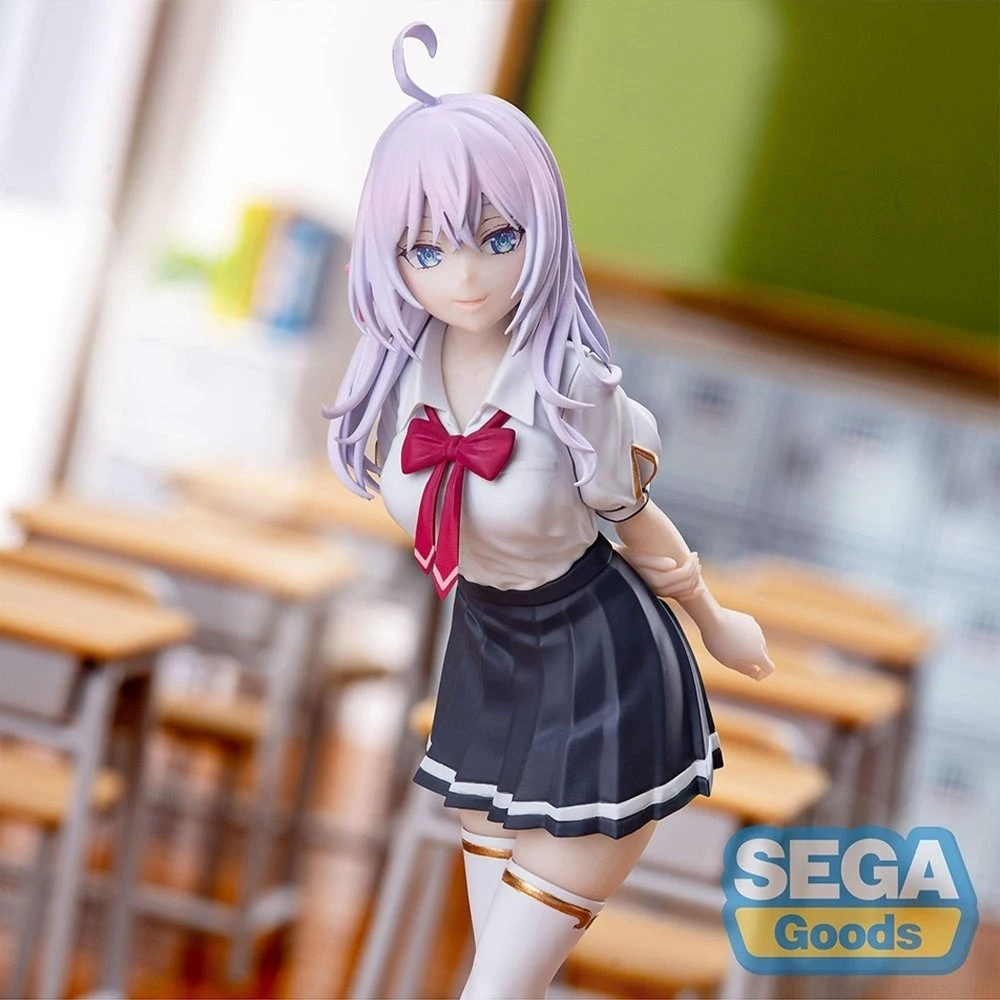 SEGA Alisa Mikhailova Kujou Summer Uniform Alya Sometimes Hides Her Feelings in Russian Original Anime Figure PVC Model Toy 17Cm