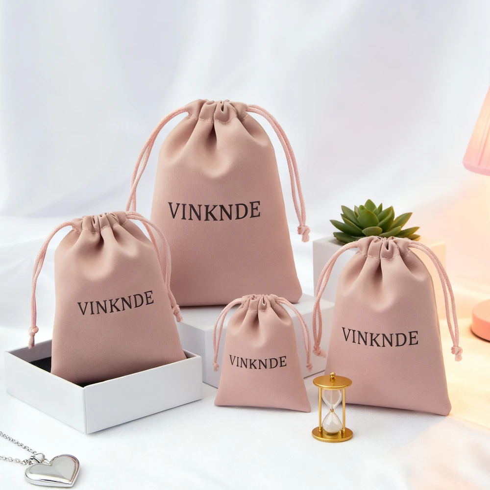 

Custom Logo Printed Pink Satin Drawstring Bag for Luxury Hair Silk Perfume Jewelry Cosmetic Makeup for Wedding Gift Packaging
