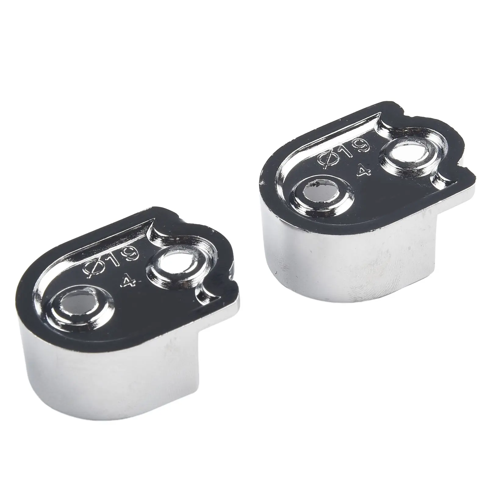 2Pcs Wardrobe Rail Hanger Rod Socket Support Tube Round End Bracket Holder Heavy Duty Stainless Steel U Shaped Rod Socket