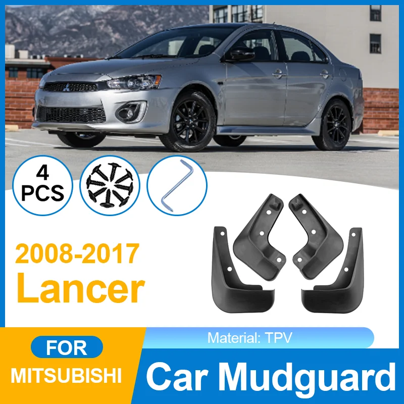 

for Mitsubishi Lancer EX Galant Fortis Inspira 2008~2017 4 Pcs Car Mud Flaps Mudflaps Splash Guards Mud Flap Mudguards Fender