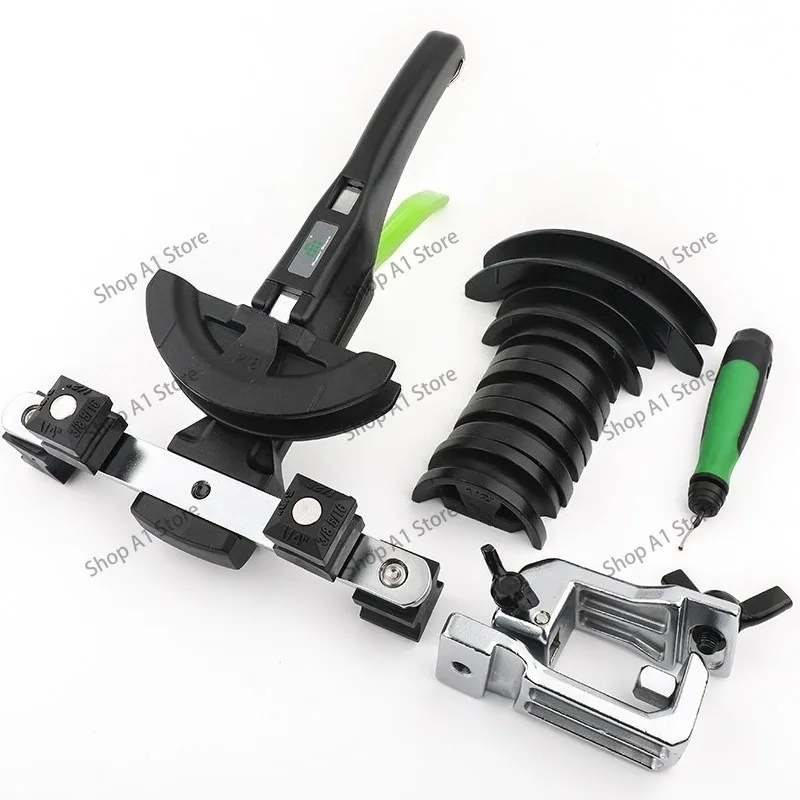 ST-R999 Manual Pipe Bender Copper and Aluminum Pipe Air Conditioning Tubing Bending Tool Set with 7 Dies 6-22mm 90 Degrees
