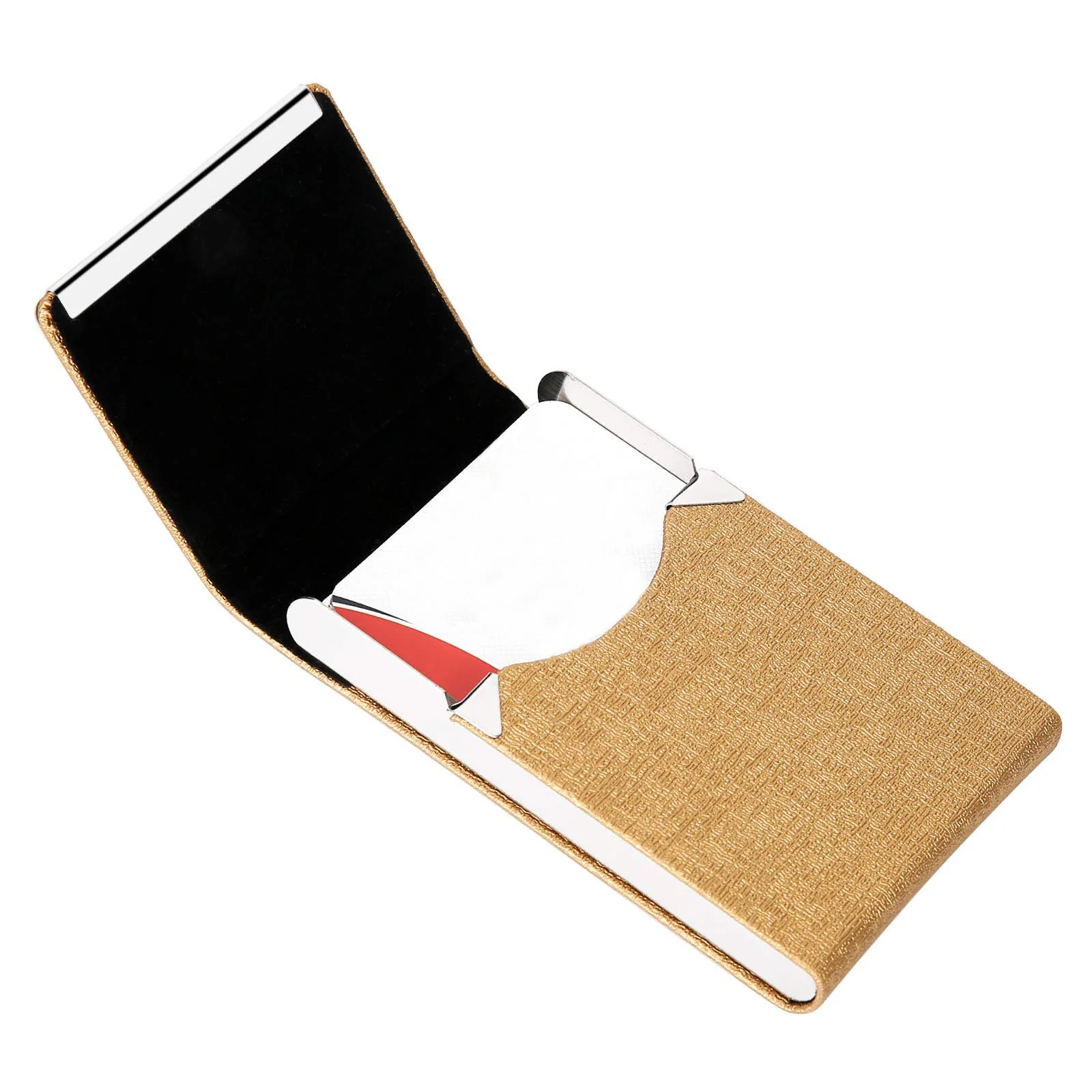 Personalized Business Card Holder with Names Logo Custom Multiple Cards Slots Engraved Business Card Case