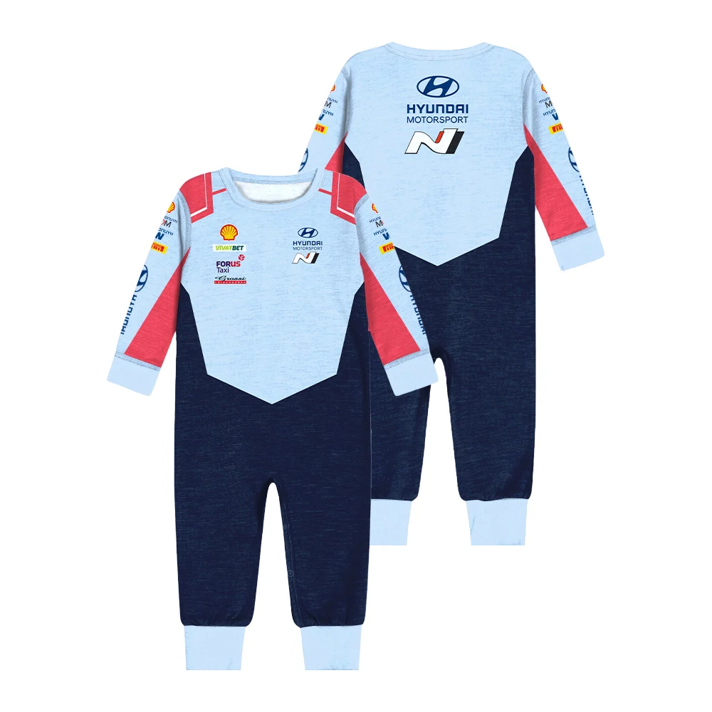 2024 New WRC World Wilderness Extreme Sports Racing Competition for Boys Girls Cotton Crawler Clothes 3D Printed Baby Jumpsuit