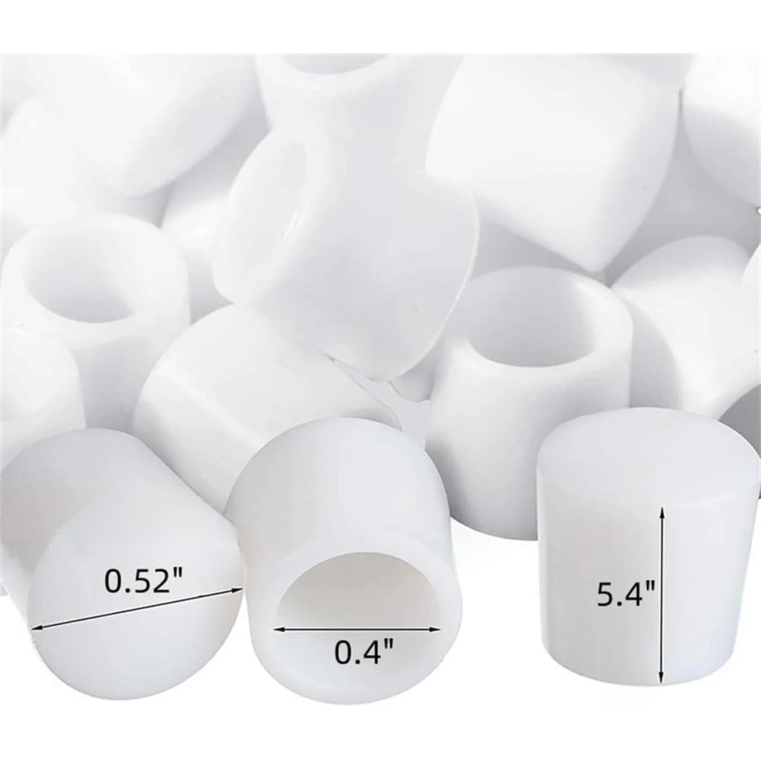 24 Pcs  Rubber Door Stop Stud  Tips \u2013 Doorstopper Bumpers, Springe  End Caps for Wall & Floor Protection \u2013  Size (Whit