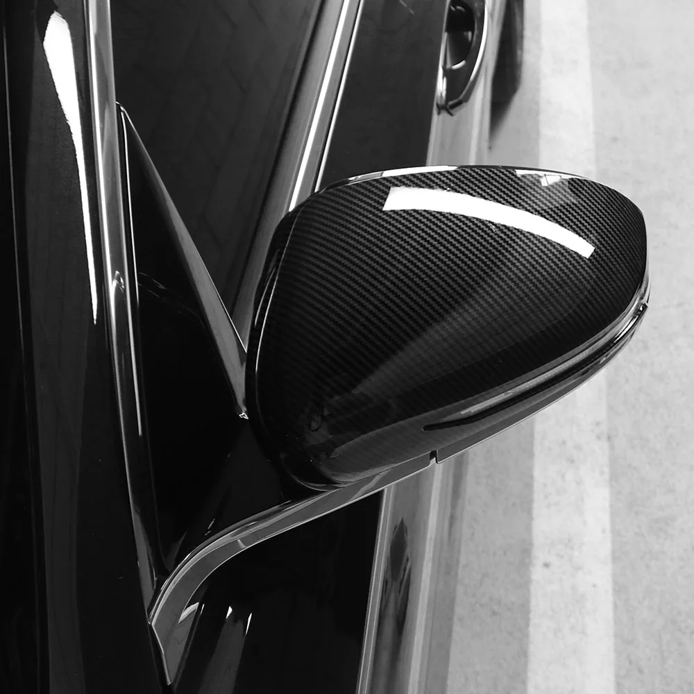 For Genesis G70 2019-2026 Car Tuning Carbon Fiber Rearview Mirror Decoration Cover Trim Exterior Accessories