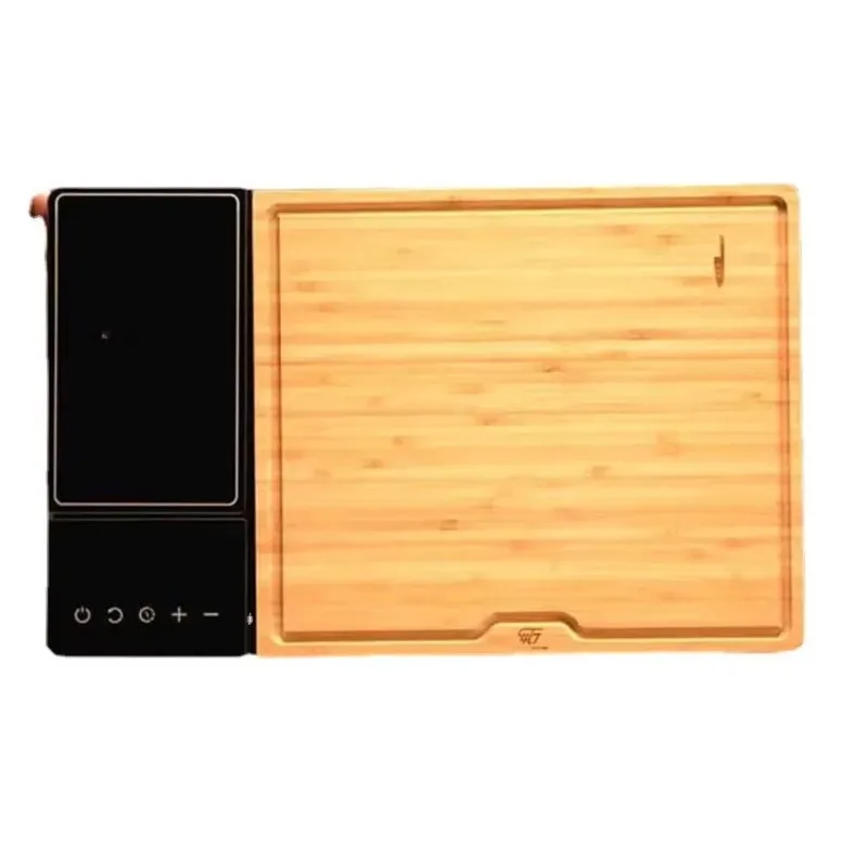 Bamboo and wheat straw shredding electronic intelligent cutting board with scale