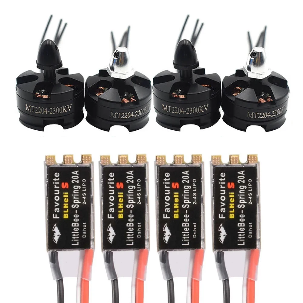 MT2204 2300KV 2204 CW/CCW bezszczotkowy silnik i FVT Littlebee 20A BLHeli-s SPRING ESC dla FPV Racing Quad Motor FPV Multicopter